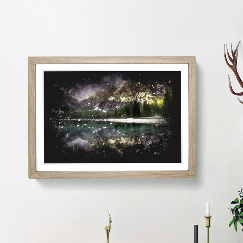 Mountain Beauty - Picture Frame Graphic Art Print, Oak Framed, 33cm H x 45cm W x 2cm D