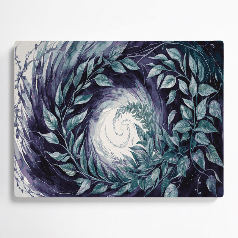 Art mural en métal Botanical Tradescantia, H 11 po x l 14 po