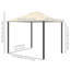 Pavillon de jardin 10 'x 12' avec filet, abri de jardin à double toit, structure en métal solide pour le jardin, jardin, terrasse