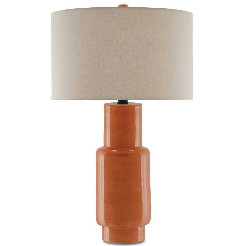 Janeen Ceramic Table Lamp, Orange