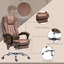 Fauteuil de bureau massant inclinable avec hauteur réglable et repose-pieds