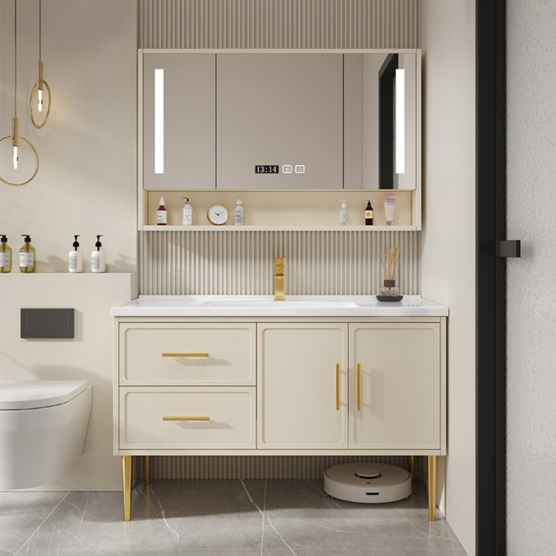 Armoire de salle de bain moderne et luxueuse, Beige