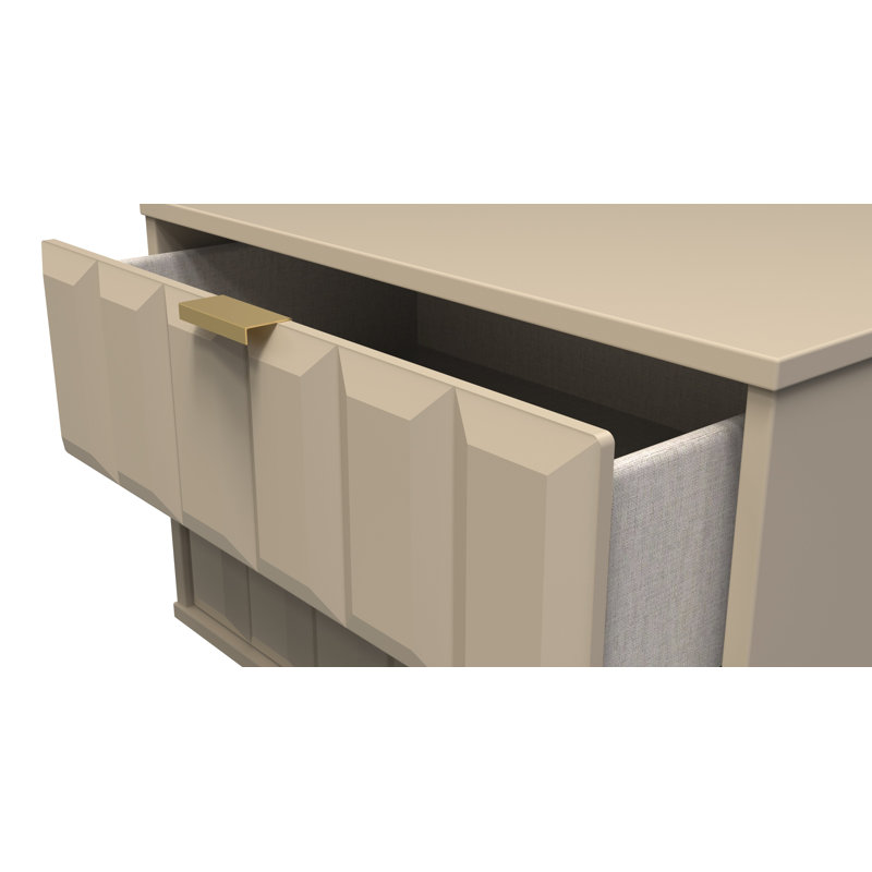 Allem 2 Drawer Midi Chest (Ready Assembled), Mushroom Matt