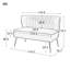 Aymeline 2 Seater Faux Leather Loveseat-149905445