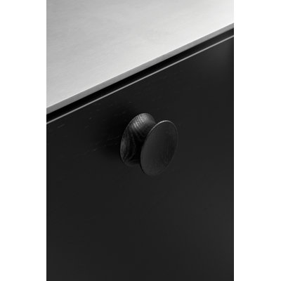 Round Wood "Pulley" Knob in 1-3/4" Diameter