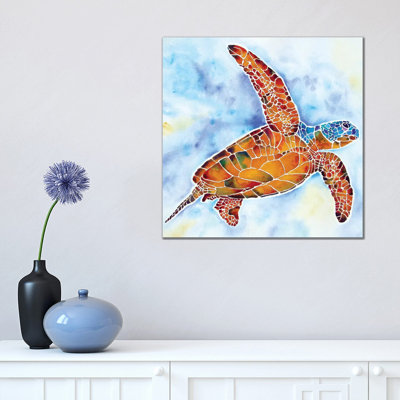 Sea Turtle Ponce Inlet 1 Piece Wrapped Canvas Wall Art