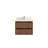 Sonoma Floating Teak 30'' Single Bathroom Vanity with Quartz Top-101178528
