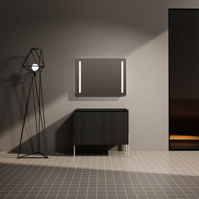 Meuble-lavabo en chêne foncé 36 po