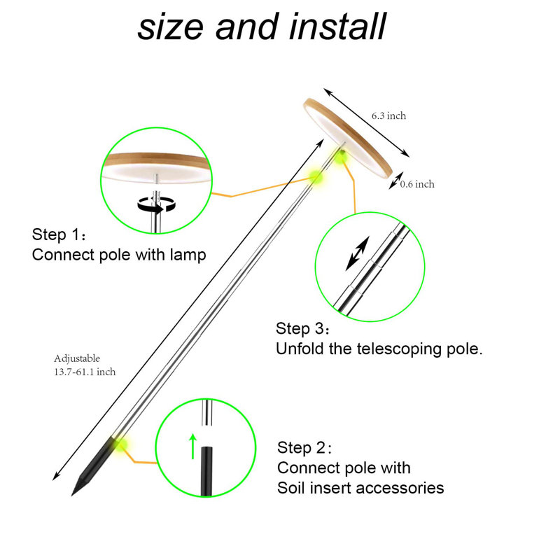 Height Adjustable Yellow LED Plant Grow Light with Timer