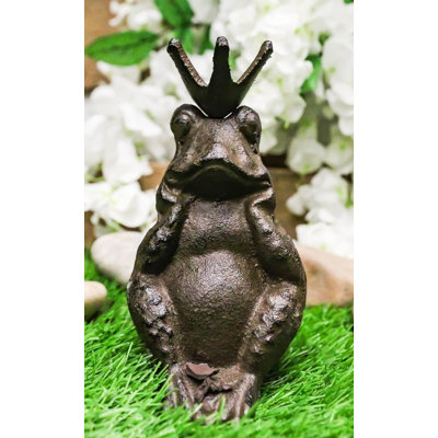 Figurine presse-papier grenouille fantaisiste avec crapaud