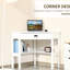 Bureau blanc avec tablettes et tiroir pour tablettes de bureau compactes, petits espaces