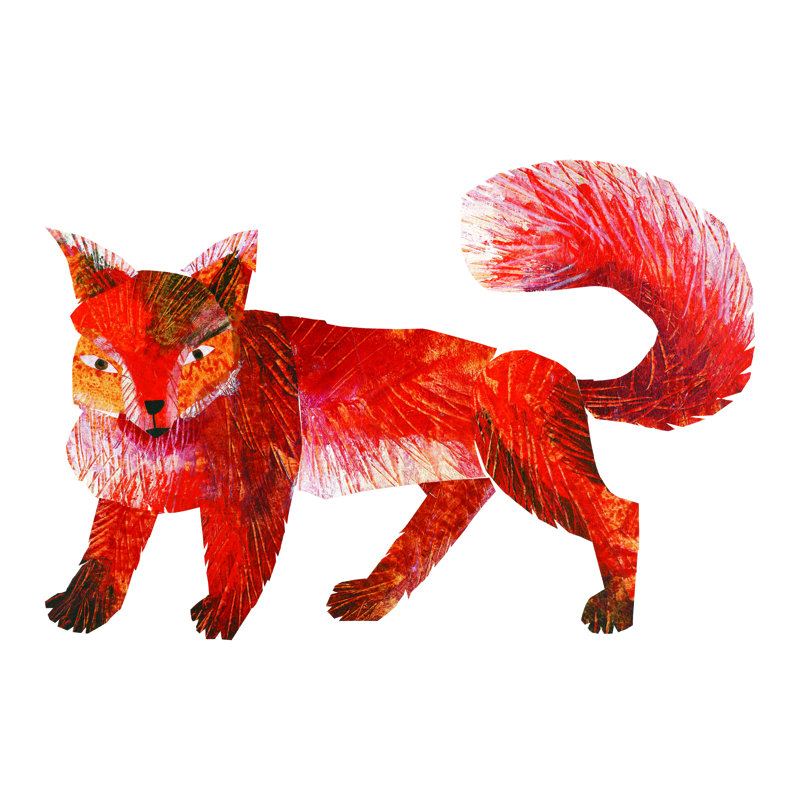Red Fox 3 by Eric Carle - Painting on Canvas, 76cm H x 114cm W