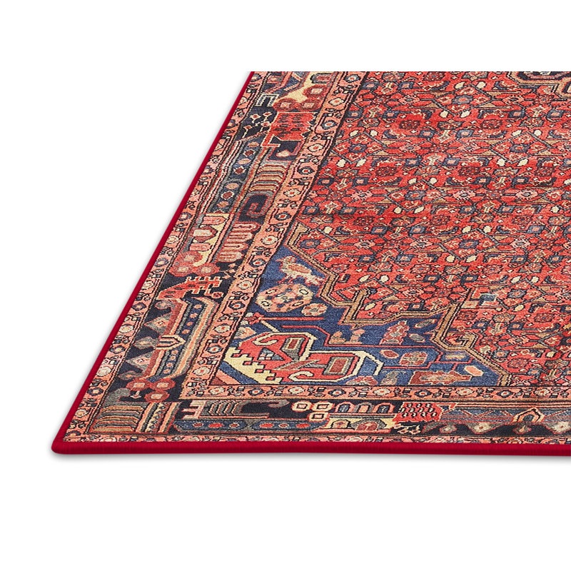 Tapis de style oriental rouge, Rectangle 7 pi x 10 pi