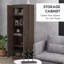 Armoire de rangement moderne de 69 po de hauteur avec tablettes mobiles - Armoire garde-manger avec portes à fermeture en douceur-1312063535