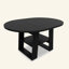 Table de salle à manger extensible ronde 43,3 "à 59" pour 4-6, table de cuisine ronde à ovale avec rallonge rabattable intégrée, base stable en H et tablette de rangement-230450420