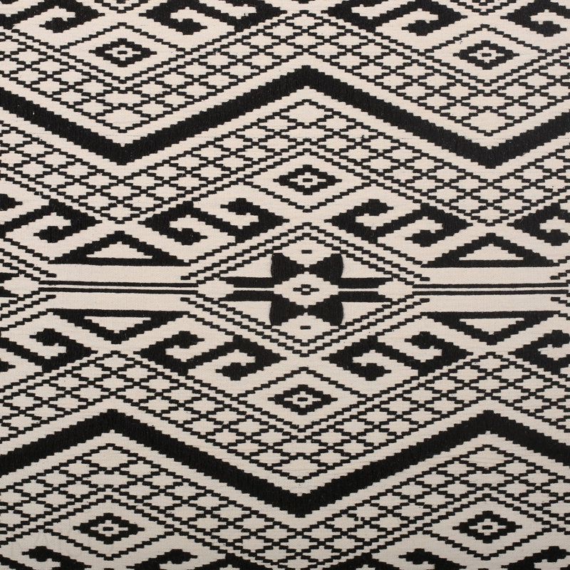 Repose-pieds rectangulaire - Naturel / Noir