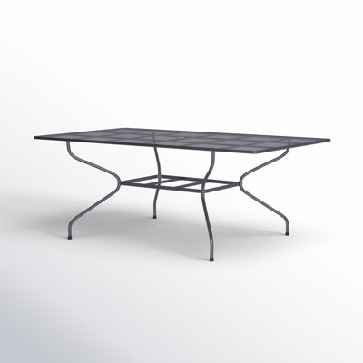 Waynesboro 75'' Metal Outdoor Dining Table