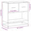 60cm W Metal Bedside Table-2140315945