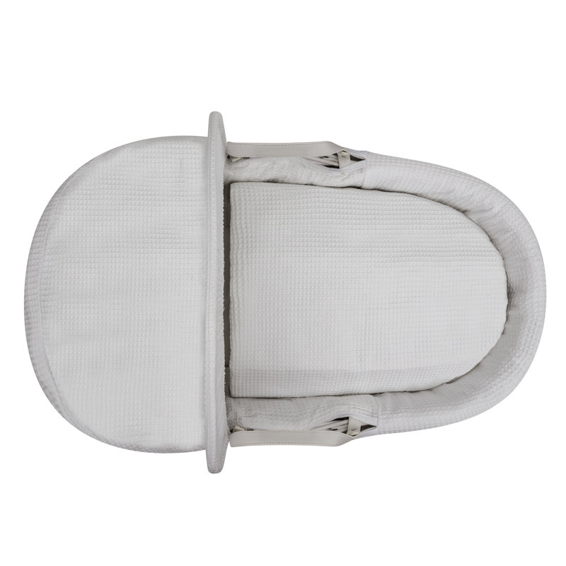 Moses Basket with Bedding with Mattress, White