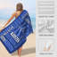  Serviette de plage personnalisée avec nom, serviette de bain en microfibre personnalisée 30 * 60 pouces bleu marine-604317493