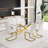 Gracieleigh Glass Top Pedestal Dining Set-403140055-403140054-407129206