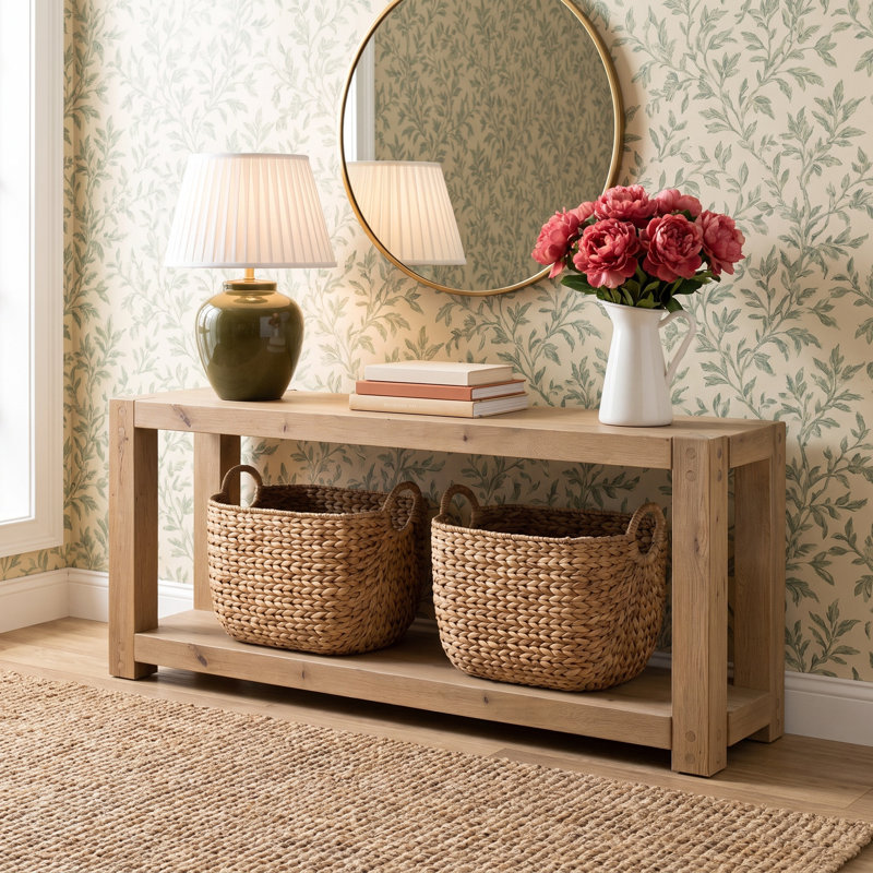 Keaton Itzo Console Table-Aged Smoked Oak