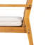 Ensemble de 2 chaises de patio en bois d'acacia robuste, siège imperméable confortable, capacité de 400 lb, structure de couleur naturelle