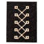 Tapis noir en cuir de vache Hanita