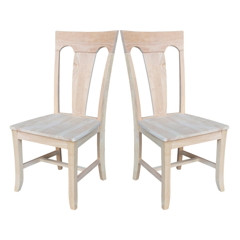 18'' H Solid Wood Side Chair, Unfinished