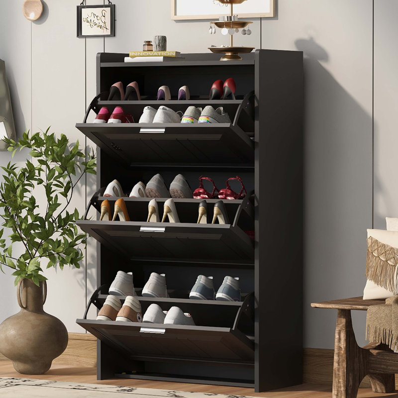 Rangement à chaussures 24 paires, Noir