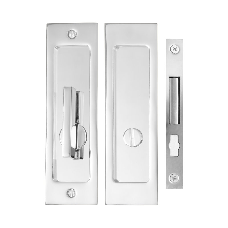 Pocket Door Lock with ADA Knob, Satin Black
