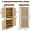 Armoire de cuisine 72 po avec 4 portes, tablettes réglables et tiroir Farmhouse
