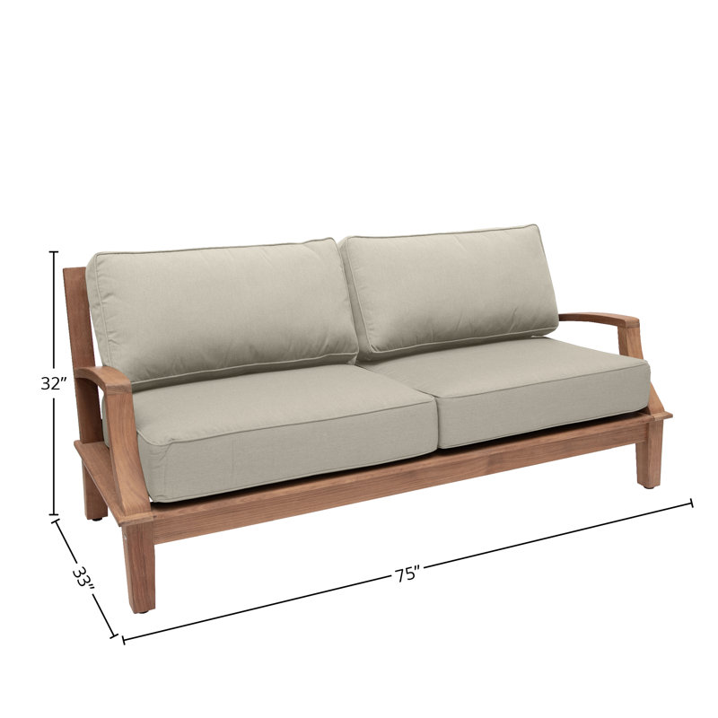 Grande Patio Sofa with Sunbrella Cushions, Fawn