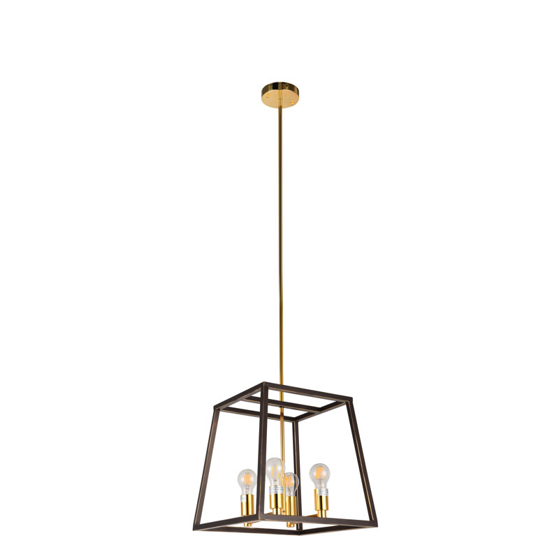 Lustre géométrique à 4 lumières Amedee