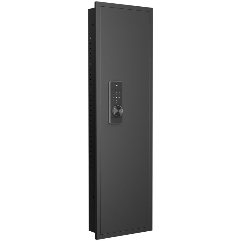 Coffre-fort mural pour armes à feu avec écran tactile Passwod, Noir, noir, noir, noir, H 53 po x l 15,70 po x P 4 po