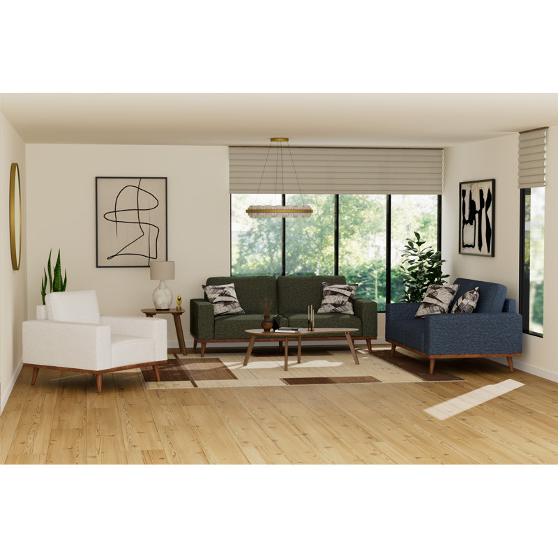 Fauteuil d'appoint Necattin, Polyester crème