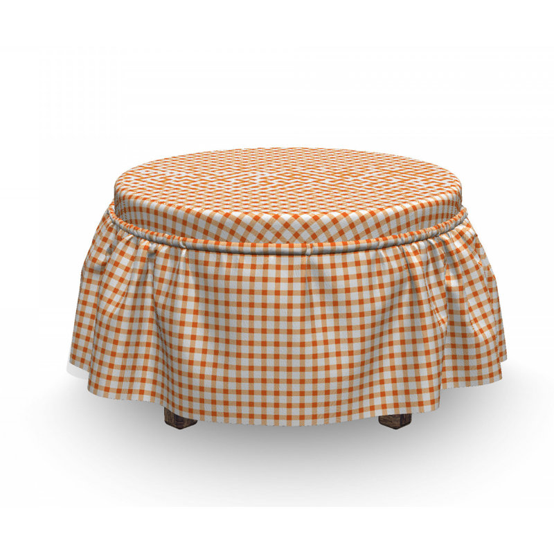 Housse pour repose-pieds motif écossais