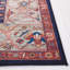 Tucson Heirloom Machine Washable Non-Slip Area Rug In Rust & Blue-1673930768
