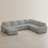 U-Shaped Stoarge Sofa Convertible Oversized Livingroom Couch-1860890439