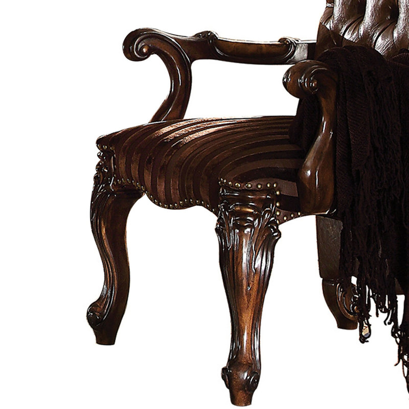 Chaise avec accoudoirs touffetée (ensemble de 2)