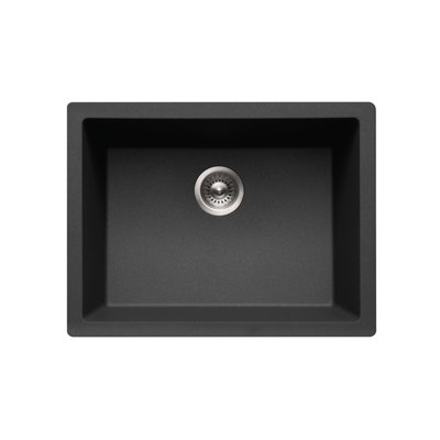 Évier de cuisine encastré en composite de granite Midnite 24 po Houzer - G-300U Midnite