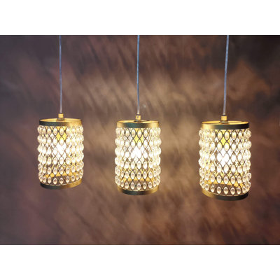 Selene 3 - Light Chrome/Gold Kitchen Island Pendant