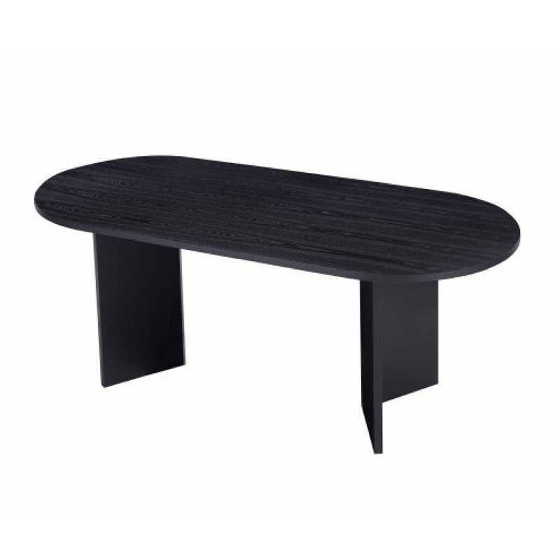 Table de salle à manger en bois avec comptoir noir