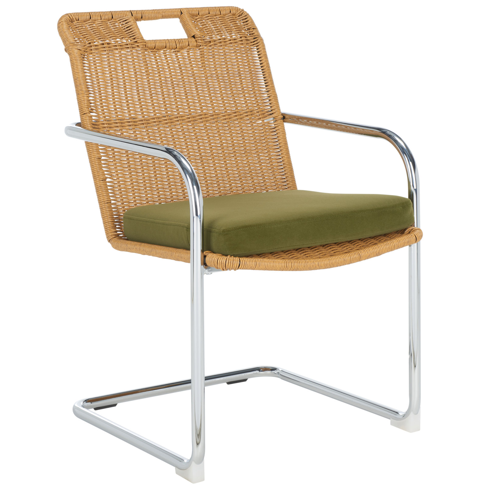 Liesbeth Linen Armchair, Olive/Natural