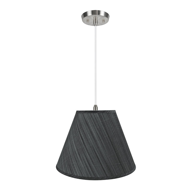 Luminaire suspendu pour 2 lumières unique Carl, Chrome, Brun, Gris