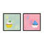Kiwi And Star Cupcakes. Set Of 2 Print by Katy Montica-2100259141-2100259140