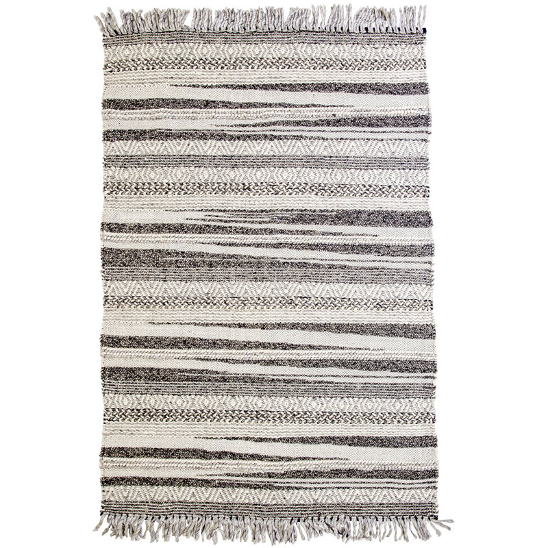 Volkard Striped Hand Woven Area Rug, Rectangle 200 x 300cm