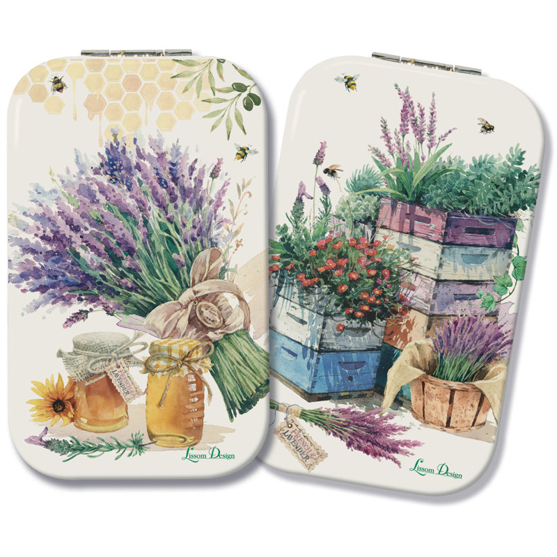 Miroir compact lavande Bee Farm