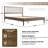 Ariona Queen Size Scandinavian Solid Wood Platform Bed Frame, AIB-44-Q, with Spindle Headboard & Footboard, Warm Walnut, No Box Spring Needed-1103041129-1103041128