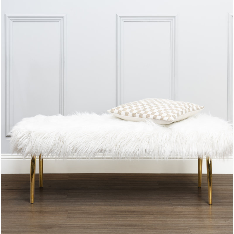 Sabrina Faux Fur Upholstered Bench